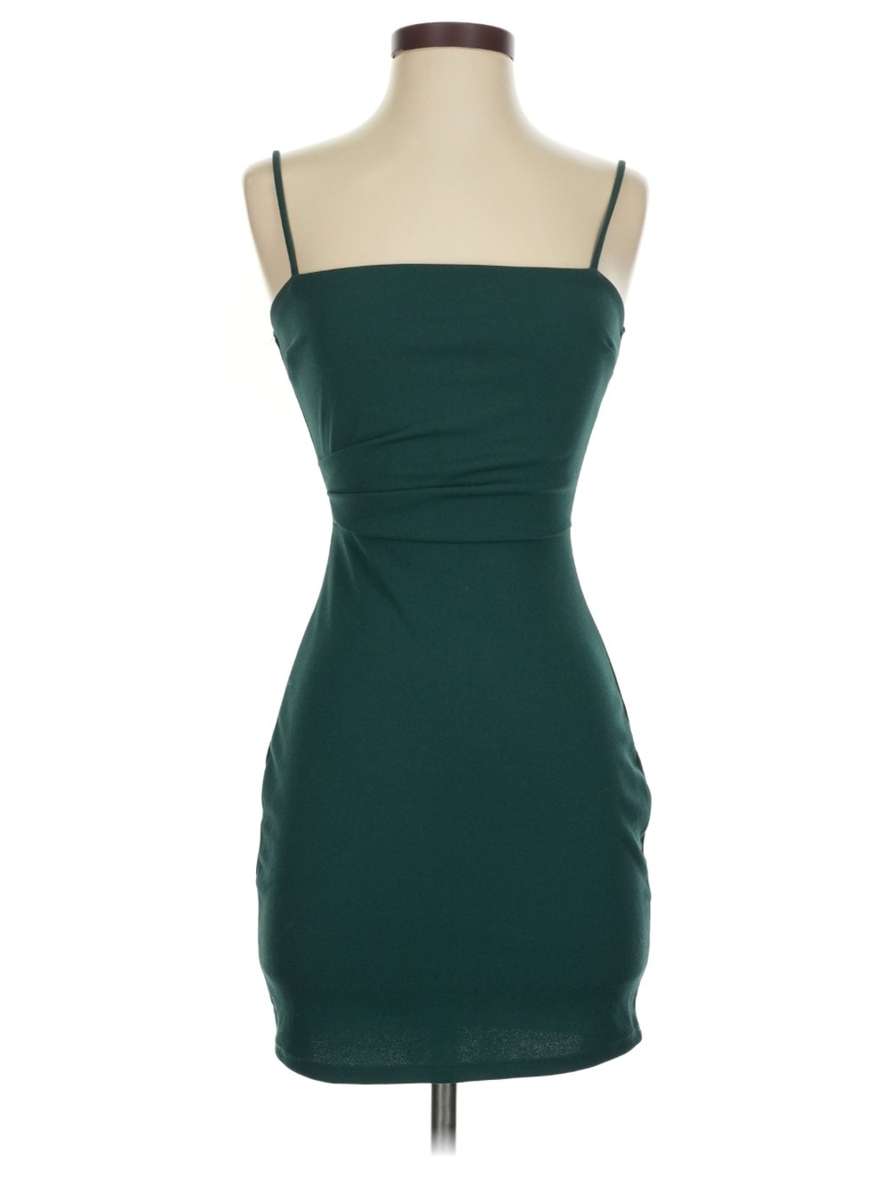 Windsor Dark Emerald Green Spaghetti Strap Bodycon Mini Cocktail Dress
